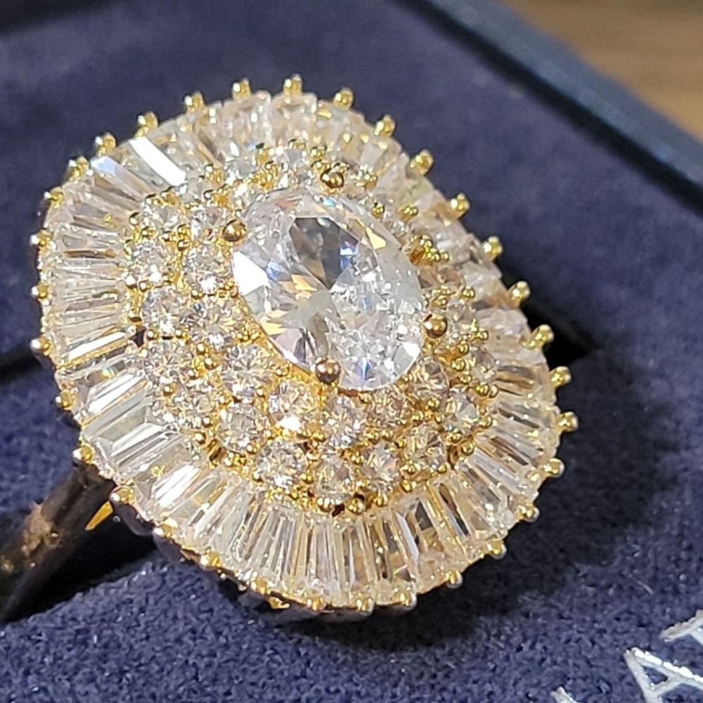 Elegant 14k gold Filled Baguette Ring